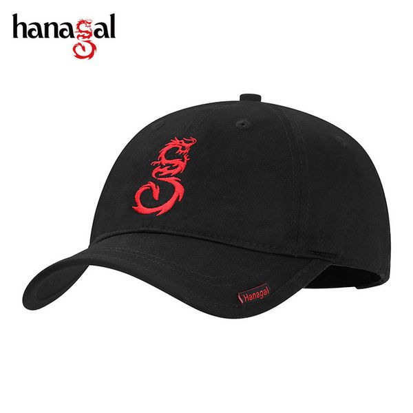 

2018 hanagal new fashion chinese dragon hat men's and women's outdoor sun hip hop baseball cap, Black;white