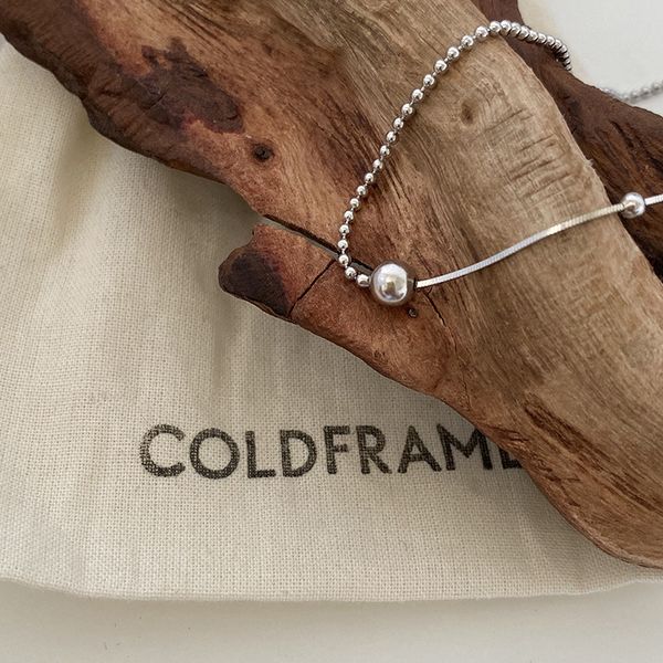 

necklace female niche design sense 925 sterling silver snake bone chain simple temperament short wild clavicle chain choker q0531