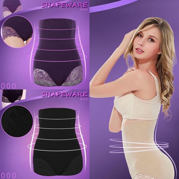 

women's shapers women abdomen control panties high waist lace body shaper corset tummy slimming girdles shaping clothes belt 2021, Black;white