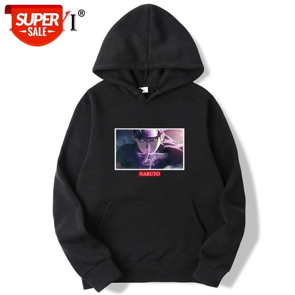 

XIN YI Fashion Brand Fleece Men's Hoodies coat Naruto print Anime Casual Male Hoodies Sweatshirts Tops Hip Hop hoodie pullover #rC4c, Black