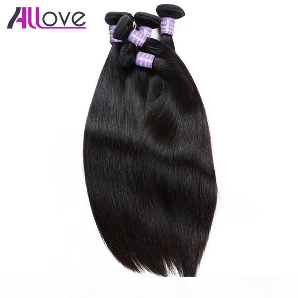 

silky straight virgin hair extensions wholesale 8a brazilian hair wefts 5bundles unprocessed peruvian indian malaysian, Black