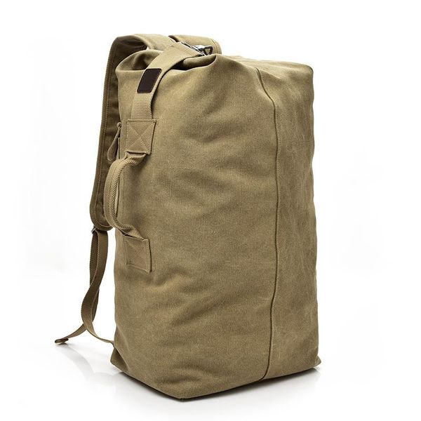 

backpack 2021 man travel large capacity mountaineering hand bag canvas bucket shoulder bags men backpacks