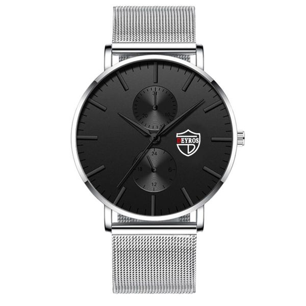 

wristwatches business watch 2021 simple and fashionable men's stainless steel mesh belt quartz deyros brand fashion, Slivery;brown