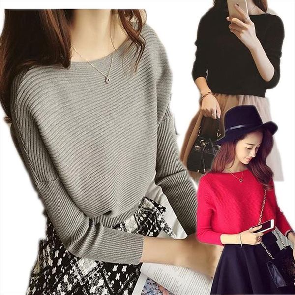 

brand designer women boat neck womens sweater short pullovers loose knitted, White;black
