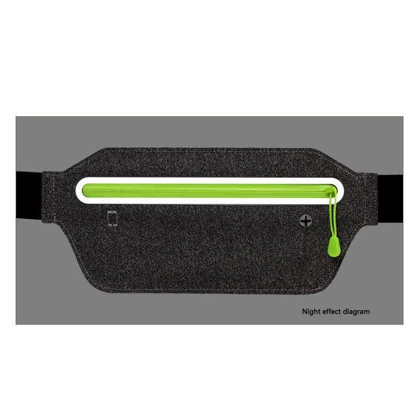 

ultra slim sport waist bum belt bag running jogging hiking zip fanny pack larger capacity waist bag with reflective strip adjust