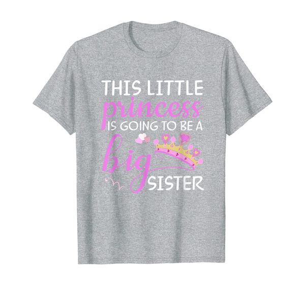 

this little princess is going to be a big sister kids shirt, White;black