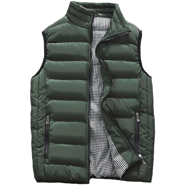 

new sleeveless jacket mens fashion warm autumn winter casual waistcoat down cotton vests plus size 5xl men clothing veste homme, Black;brown
