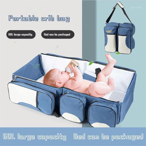 

diaper bags multifunctional portable large capacity maternity bag backpack baby bed travel folding nursing for care1