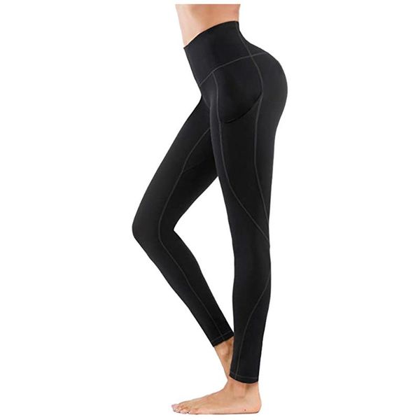

leggings women workout out fitness sports running skinny thin slim pants concise multipurpose trousers for female 2021 women's, Black