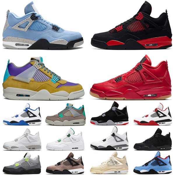 

r jumpman 4 4s basketball shoes for women men university blue taupe haze red thunder white oreo mens trainers sports sneakers breathable