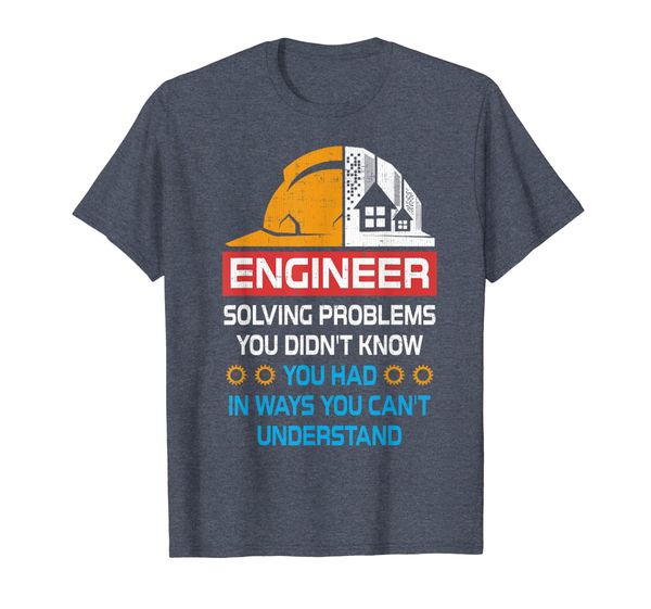 

engineer solving problems engineering gift t-shirt, White;black