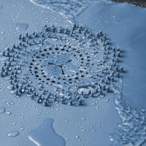 

bath mats silicone floor drain mat sewer deodorization pad ground leakage cover blue