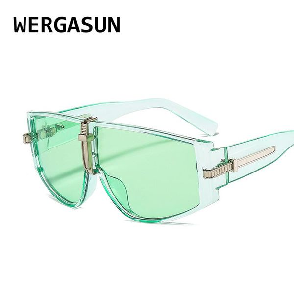 

sunglasses wergasun vintage goggle women luxury steampunk sun glasses for men eyewear fashion large frames clear lens shades, White;black