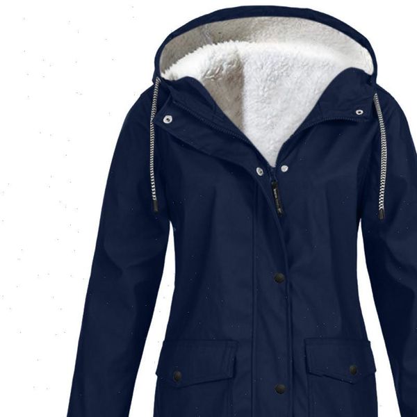 

2021 winter warm coat women solid plush thickening jacket outdoor hiking plus size hooded raincoat windproof manteau femme hiver, Black