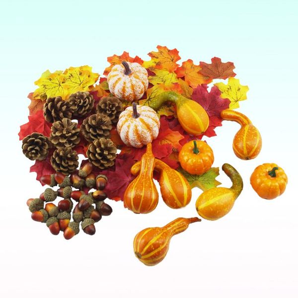 

party decoration artificial pumpkin lifelike acorn po props home living room decor