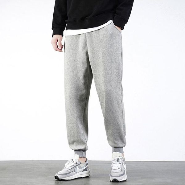

men's pants 2021 spring and autumn sports thin 95 cotton casual legged slacks, Black