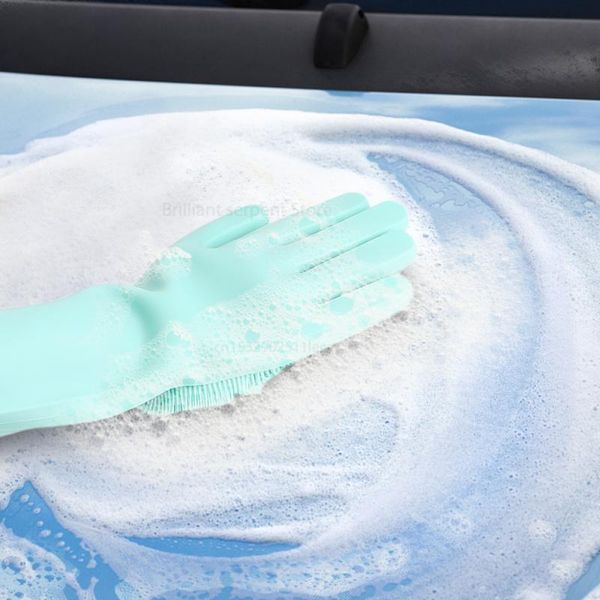 

disposable gloves silicone dishwashing multifunctional kitchen cleaning and washing anti slip wear magic scrubber