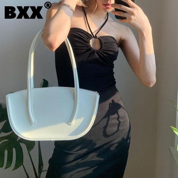 

evening bags [bxx] simple solid color pu leather for women 2021 summer shoulder bag handbags trending luxury travel hu157