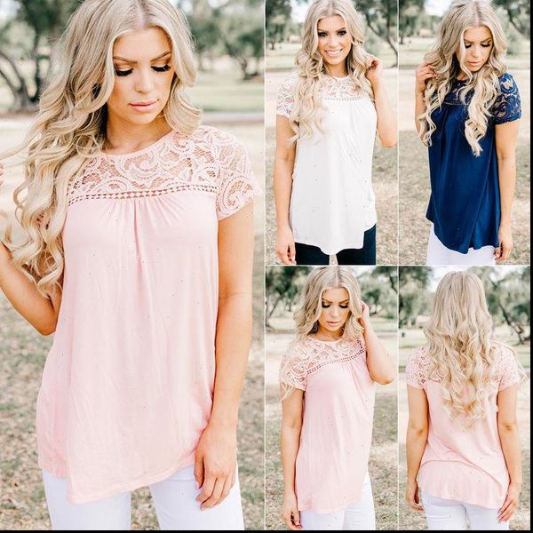 

uk women chiffon cold loose casual blouse shirt ladies lace ladies womens brief summer blouses shirts clothing, White