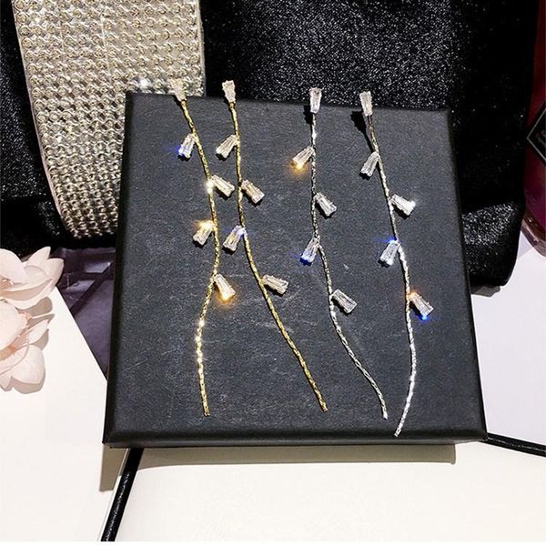 

dangle & chandelier 2021 fine jewelry temperament wild 925 silver needle earrings female crystal from austrian fit women for party