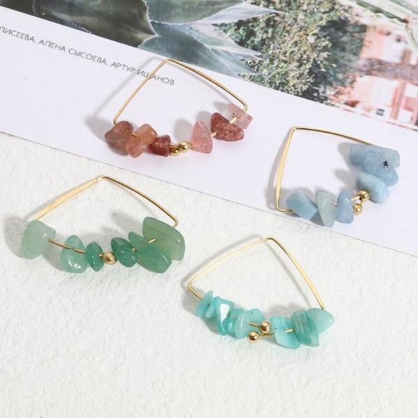 

charms 1 piece c;assic vintage triangle stone pendant for girl earrings making colorful pearlized necklace diy findings, Bronze;silver