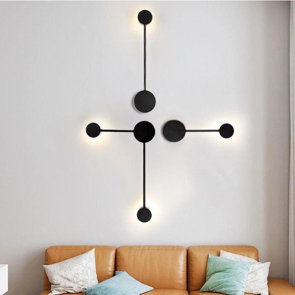 

wall lamp post modern light indoor lighting led sconce lights black decor living loft stair wall+lamps beside