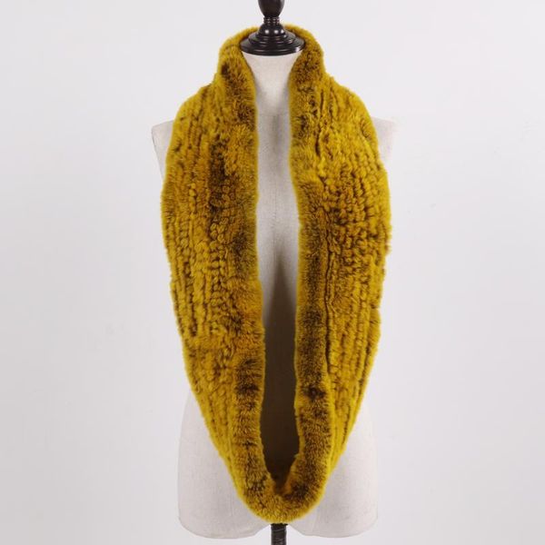 

scarves russian ladies real rex fur ring scarf circle long knitted winter warm fashion genuine muffles, Blue;gray