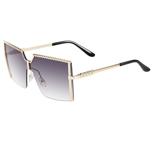 

sunglasses 2021 men's and women's metal rim clip nose gradient color glasses high-end, White;black