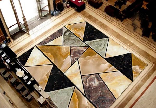

wallpapers [self-adhesive] 3d triangle pattern 2541 floor wallpaper mural wall print decal murals