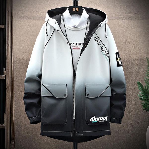 

men's jackets 2021 spring autumn jacket fashion camouflage hooded men casual coat cool windbreaker size m-3xl, Black;brown
