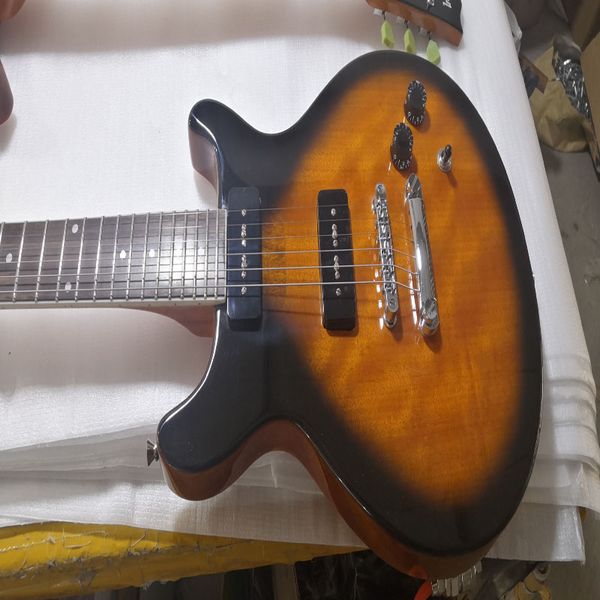 

sunburst color p90 pickups flat jp electric guitar