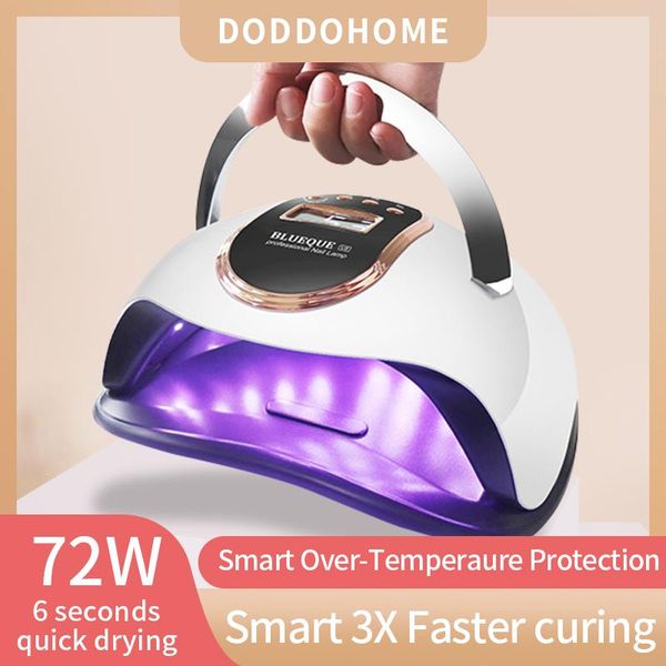 

nail dryers doddohome smart 3x 72w lamp for drying nails led all gels with 36 pcs leds motion sensing lcd display