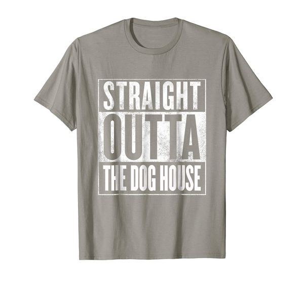 

straight outta the dog house funny fathers day gifts shirts, White;black