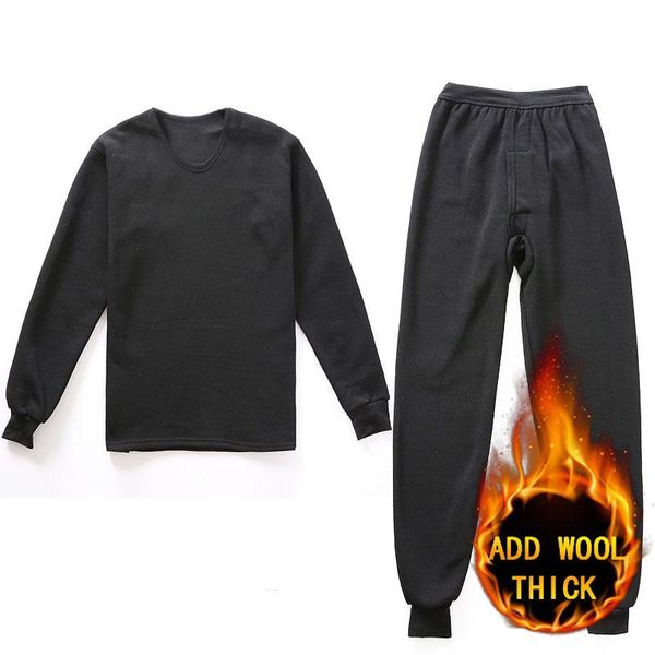 

men's tracksuits autumn winter warm and close fitting pajamas, trousers long sleeves 2 piece set youth home pajamas solid color for war, Gray