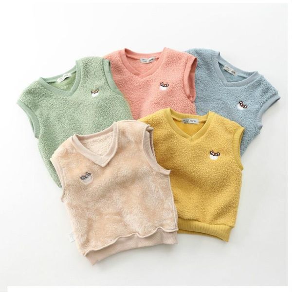 

waistcoat bbd toddler vest boy girl baby solid autumn o-neck fleece fashion delicate 3-4-5-6-7 years infant costume clothes, Camo