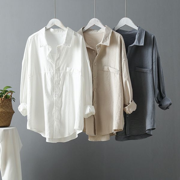 

2021 new blouse turn down collar long sleeve womens and blouses women white shirts blusas roupa feminina clothes nbo4, Black