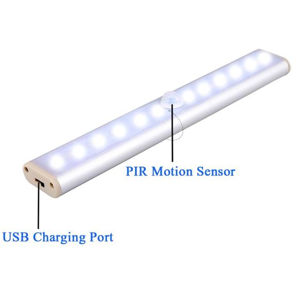

motion sensor closet lights 12 led usb rechargeable under cabinet night light for wardrobe cupboard kitchen