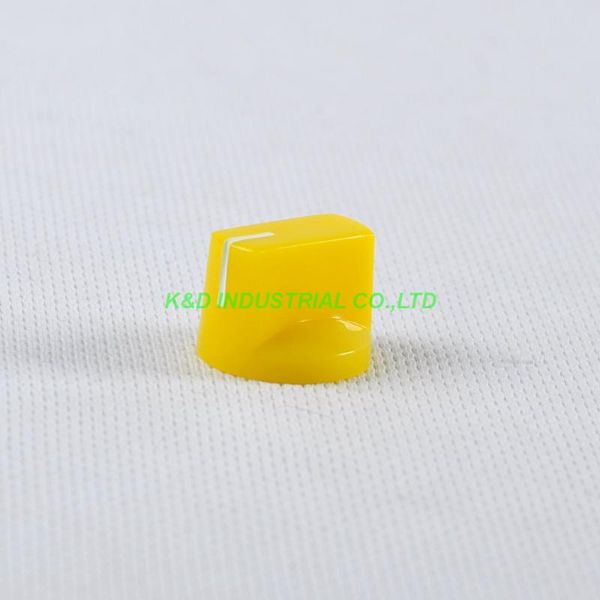 

smart power plugs 10pcs colorful yellow vintage control plastic knob spline shaft 18t potentiometer