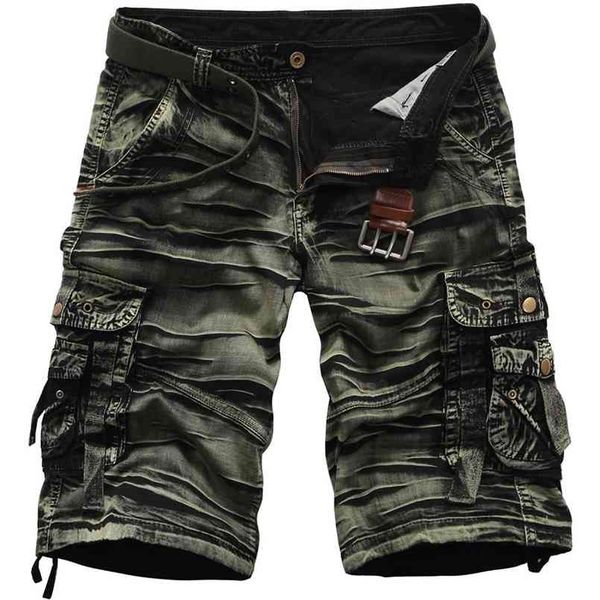 Pantaloncini cargo mimetici mimetici uomo estate uomo casual uomo lavoro sciolto uomo pantaloni corti militari taglie forti 210716