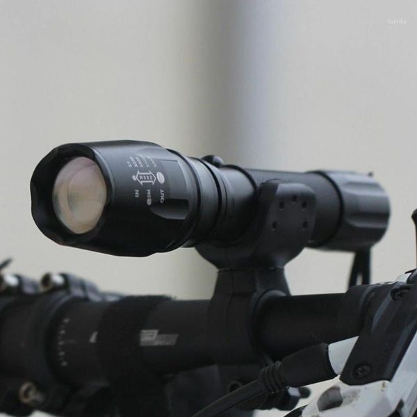 

bike lights 360 degree swivel bicycle led mount bracket holder torch clip clamp fixed universal rotation1