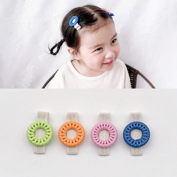 

hair accessories cute colour clips baby girls hairpin korea handmade caork annulus hairgrips barrettes children headwear, Slivery;white