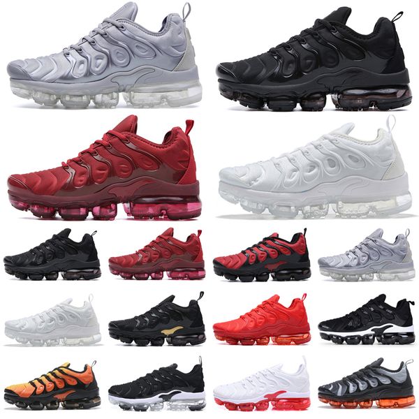 

plus tn running shoes run tns men women hyper blue fire pink moc laceless all black purple white red green trainers outdoor sports sneakers