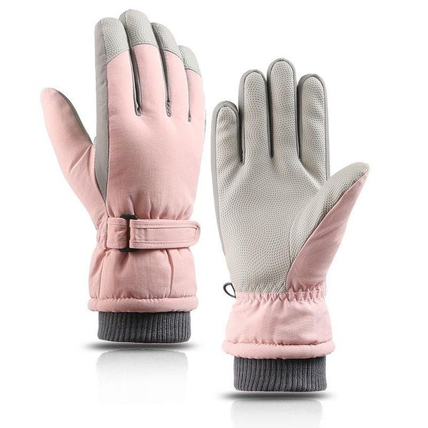 

ski gloves women winter touch screen outdoor windproof velvet mountain cycling keep warm climbing 2021 female