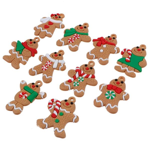 

christmas decorations 10pcs pendant ornament decorating cookie doll gingerbread man tree