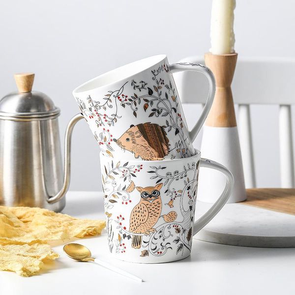 

mugs drink&art ceramic cup micky mug matte surface with animal 500ml for coffee or tea in office home bar