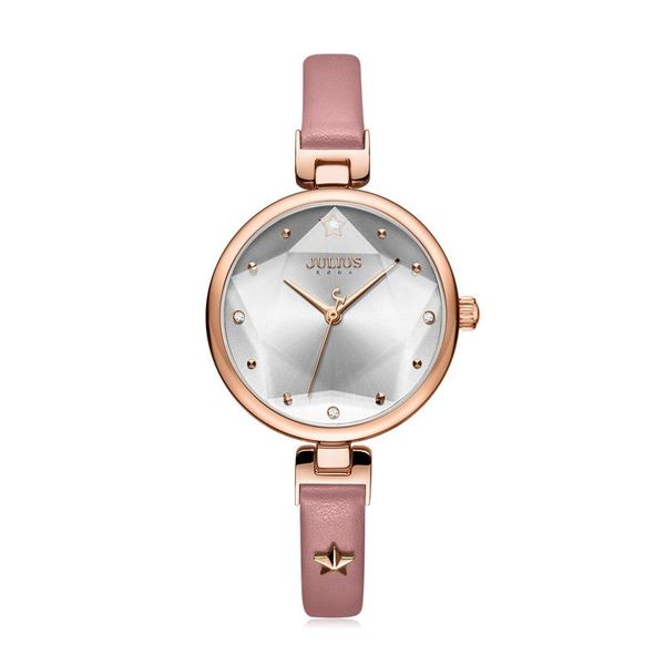 

wristwatches star cutting elegant women's watch japan mov't lady hours fine fashion leather metal chain bracelet girl's gift, Slivery;brown