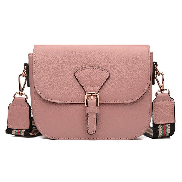 Abendtaschen Echtes Leder Schulter Luxus Tasche Frau Breiten Riemen Weibliche Rosa Frauen Umhängetasche Messenger frauen Für Telefon Kleine Party