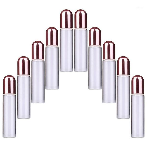 

storage bottles & jars 10pcs essential oil glass roller container dispenser (1ml)