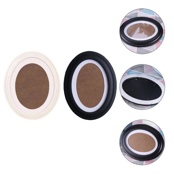 

frames 2pcs 7 inch po frame oval wood picture creative wall hanging