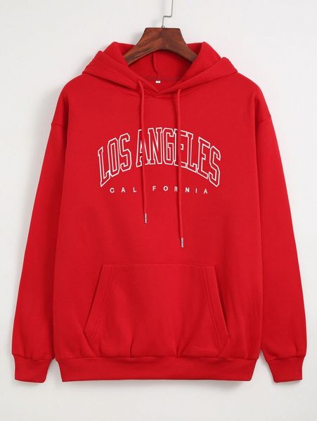 

letter graphic thermal lined drawstring hoodie m7fq#, White;black